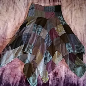Vintage handmade patchwork hippie skirt.